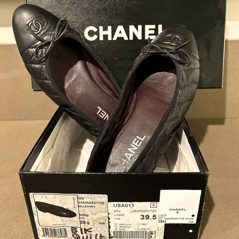 Chanel Ballet Black Flats